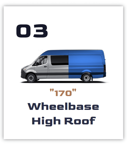 170 inch wheelbase high roof sprinter