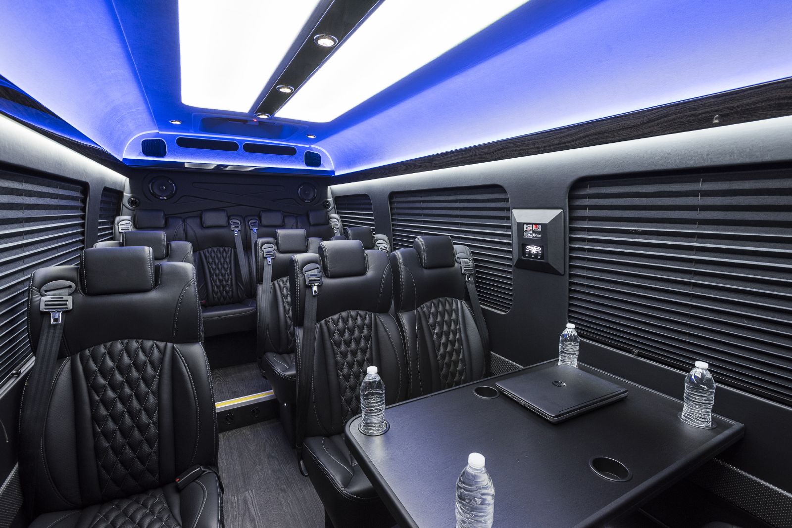 Interior of First Class Custom VIP Shuttle Sprinter