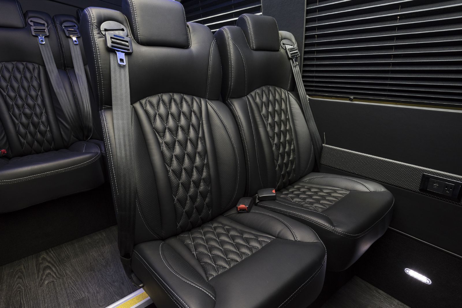 seats of First Class Custom VIP Shuttle Sprinter